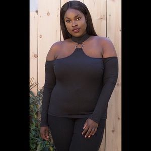 Forever 21 Plus Open Shoulder Top